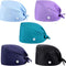 SATINIOR 5 Pcs Surgical Working Caps with Button Adjustable Gourd Shaped Bouffant Working Hats with Sweatband Tie Back...
